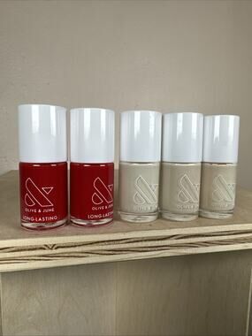 Olive & June Nail Polish 13. 5 Ml .46 Fl Oz Red Neutral Set Of 5 Lot 13
